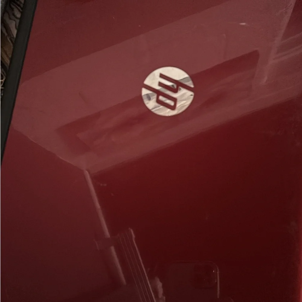 HP Red and Black Laptop with Full Keyboard and Modern Design